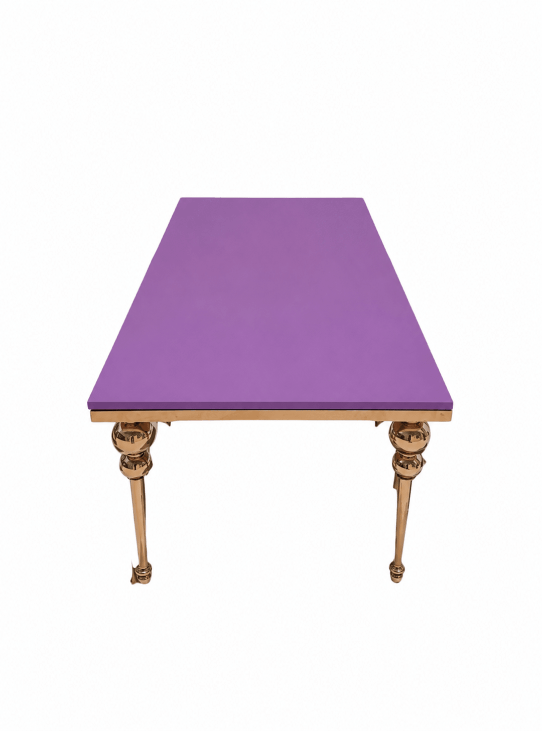 Kids Gold Rectangular Table Lavender - Custom Prop Rentals