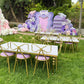Kids Gold Rectangular Table White - Custom Prop Rentals