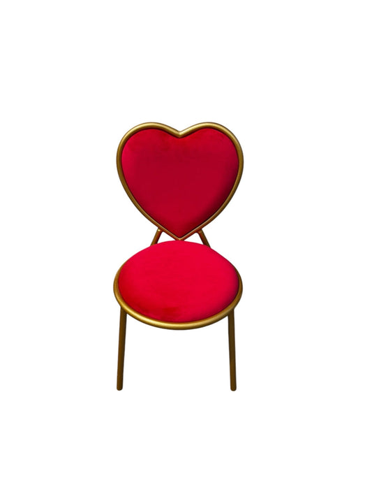 Kids Heart Chair Red - Custom Prop Rentals