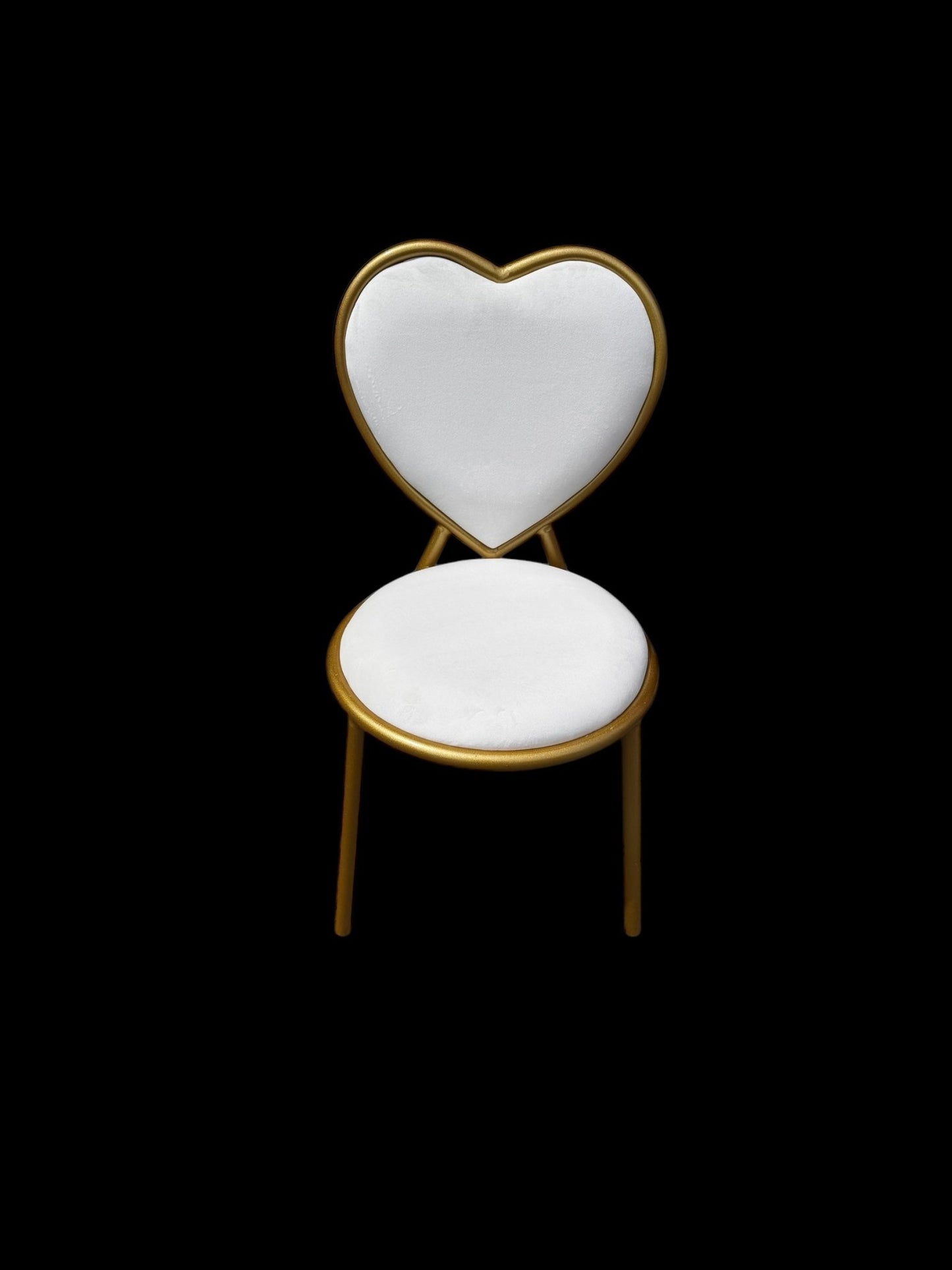 Kids Heart Chair White - Custom Prop Rentals