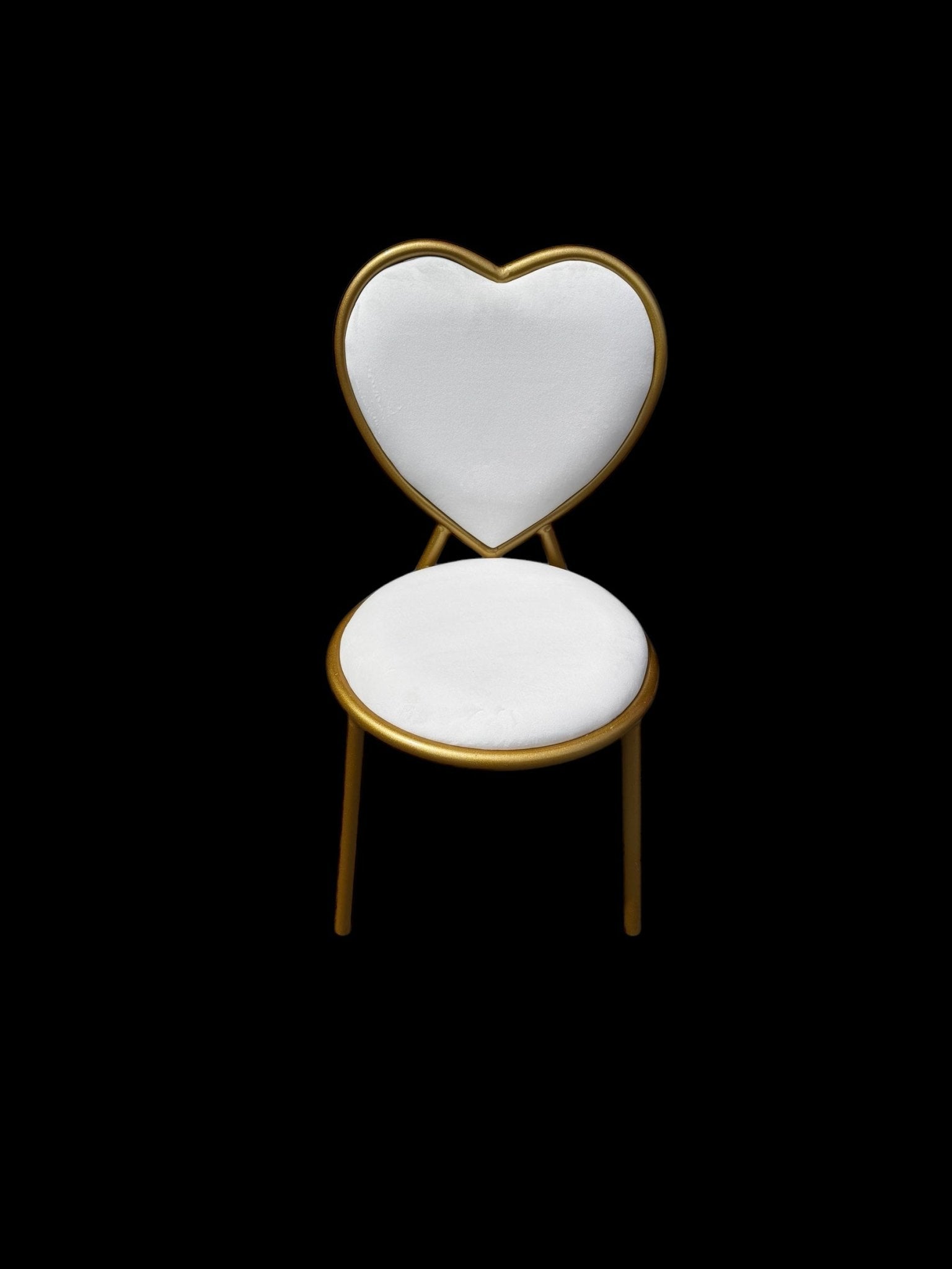 Kids Heart Chair White - Custom Prop Rentals