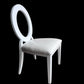 Kids Oval Back Chair White - Custom Prop Rentals