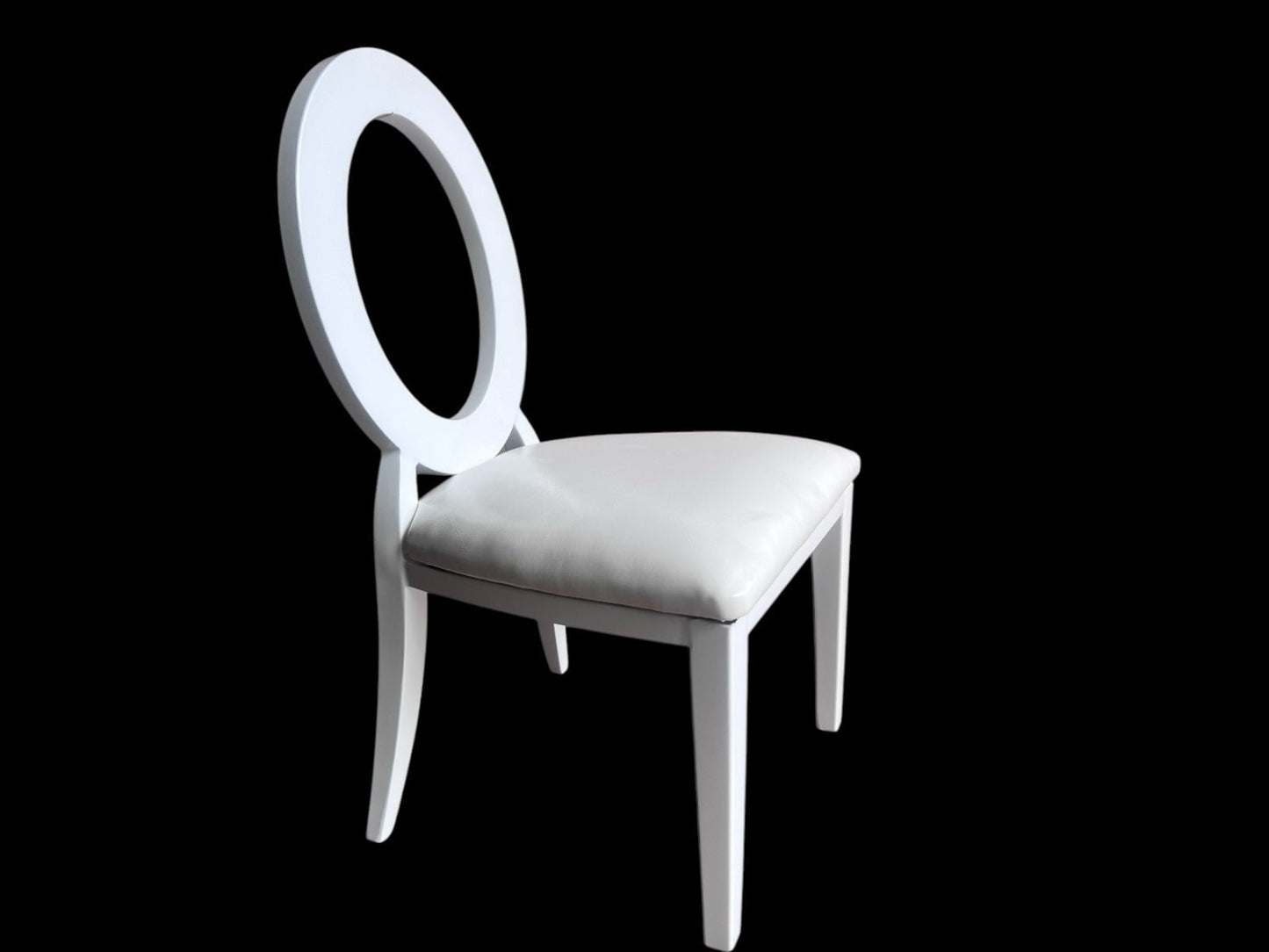 Kids Oval Back Chair White - Custom Prop Rentals