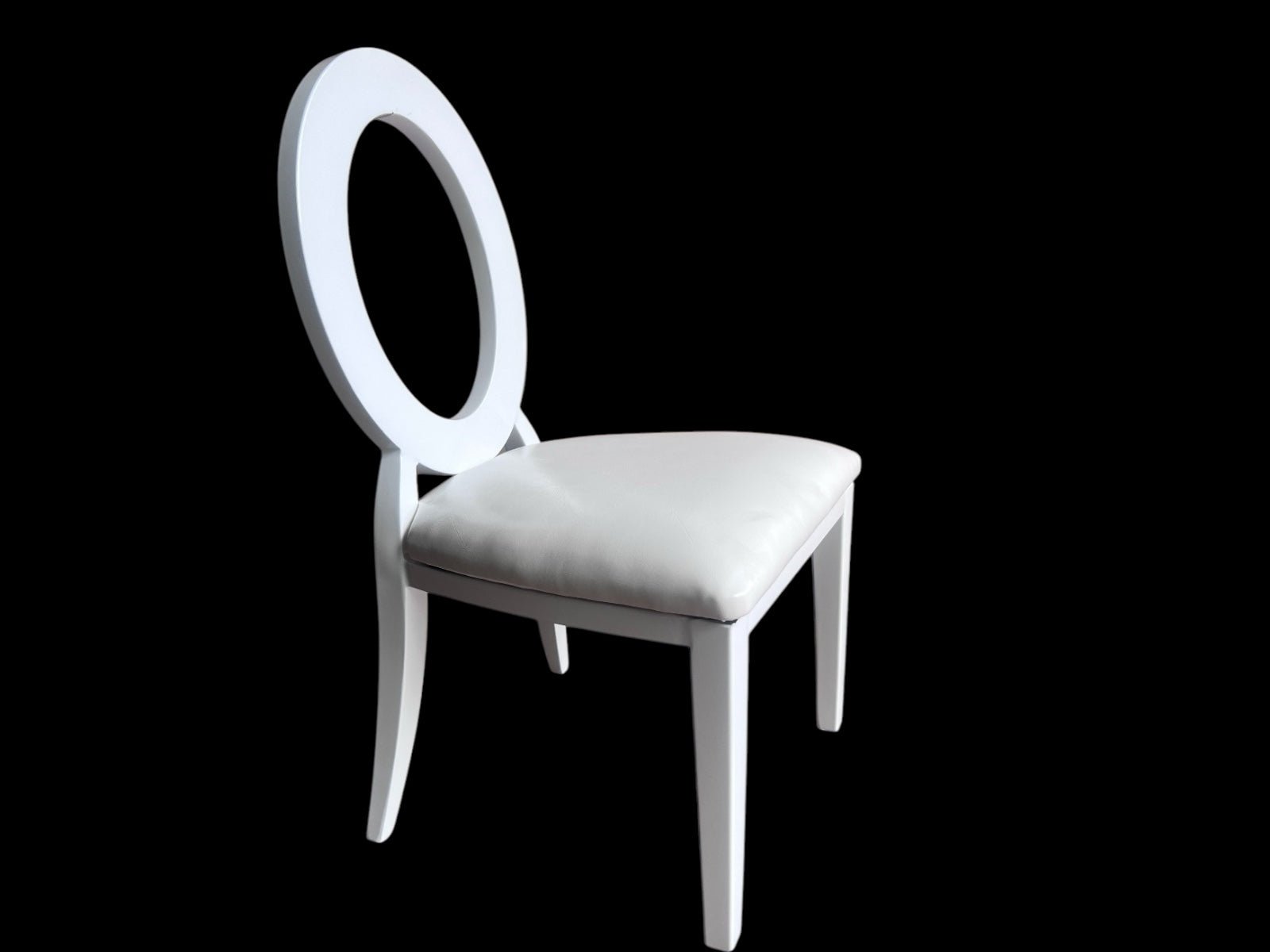 Kids Oval Back Chair White - Custom Prop Rentals
