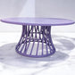 Kids Rattan Round Table Lavender - Custom Prop Rentals
