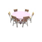 Kids Rattan Round Table Pink - Custom Prop Rentals