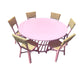 Kids Rattan Round Table Pink - Custom Prop Rentals