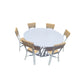Kids Rattan Round Table White - Custom Prop Rentals