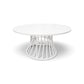 Kids Rattan Round Table White - Custom Prop Rentals