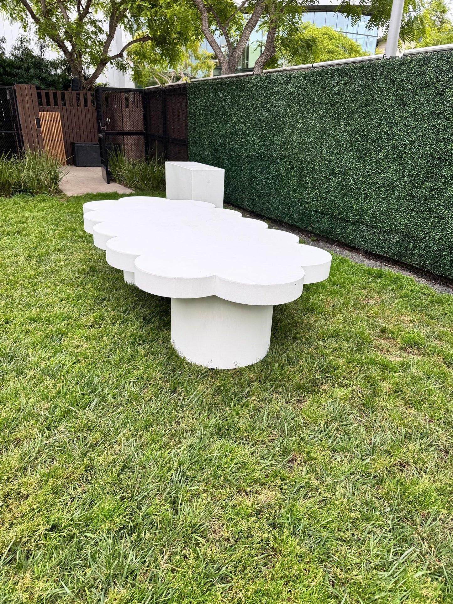 Kids Scallop Table White - Custom Prop Rentals