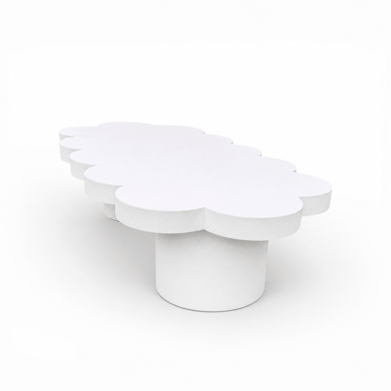 Kids Scallop Table White - Custom Prop Rentals