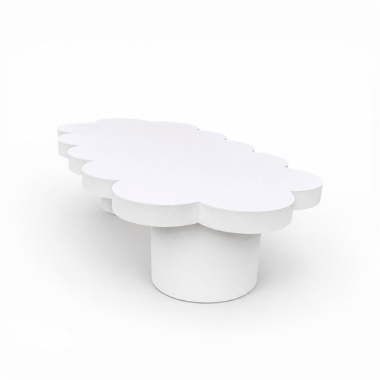 Kids Scallop Table White - Custom Prop Rentals