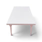 Kids White Rectangular Table Pink - Custom Prop Rentals