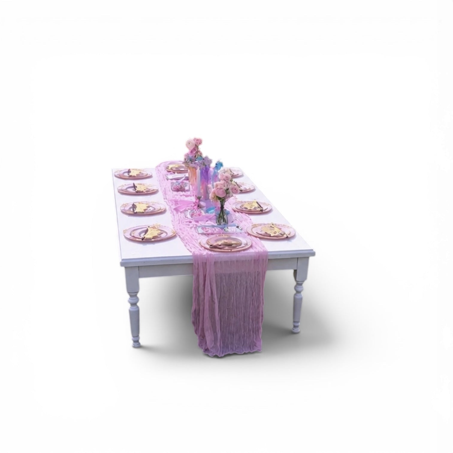 Kids White Table - Custom Prop Rentals