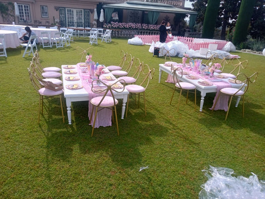 Kids White Table - Custom Prop Rentals