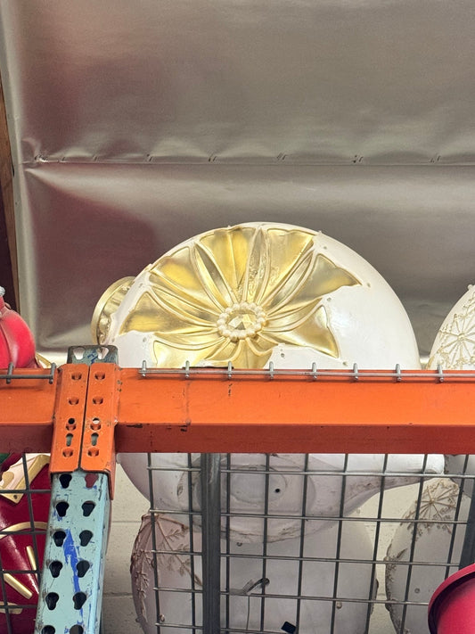 Large Gold and White Ornament - Custom Prop Rentals