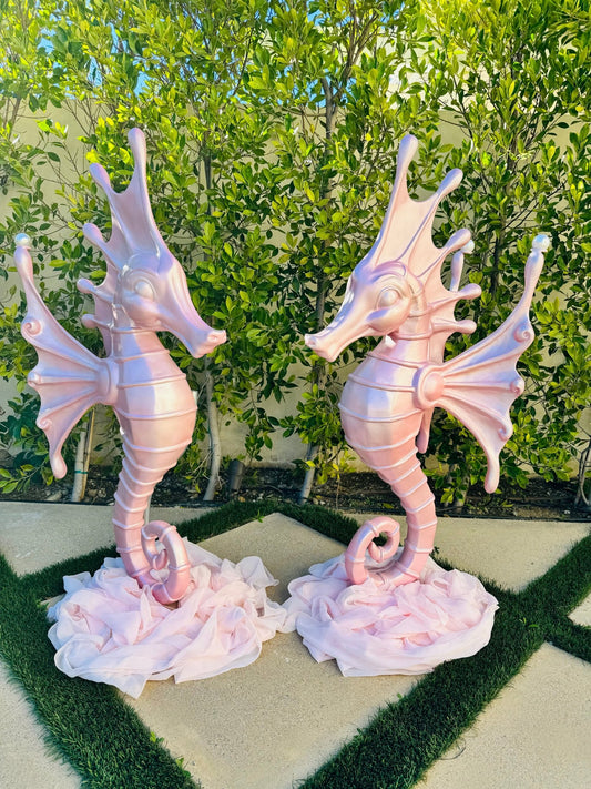 Large Seahorse Pink - Custom Prop Rentals