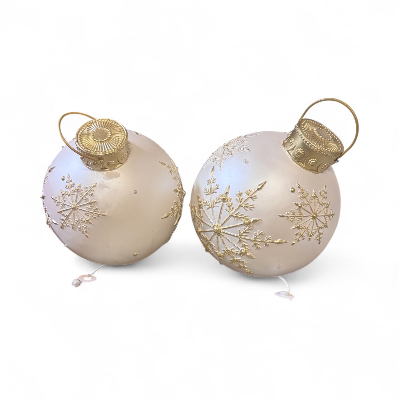 Large White and Gold Ornament - Custom Prop Rentals