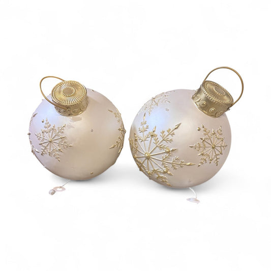 Large White and Gold Ornament - Custom Prop Rentals