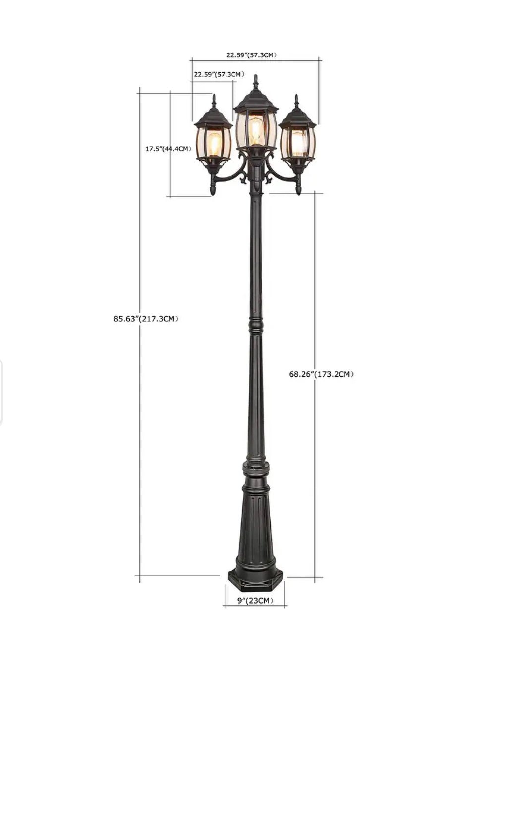 Light Post Black - Custom Prop Rentals