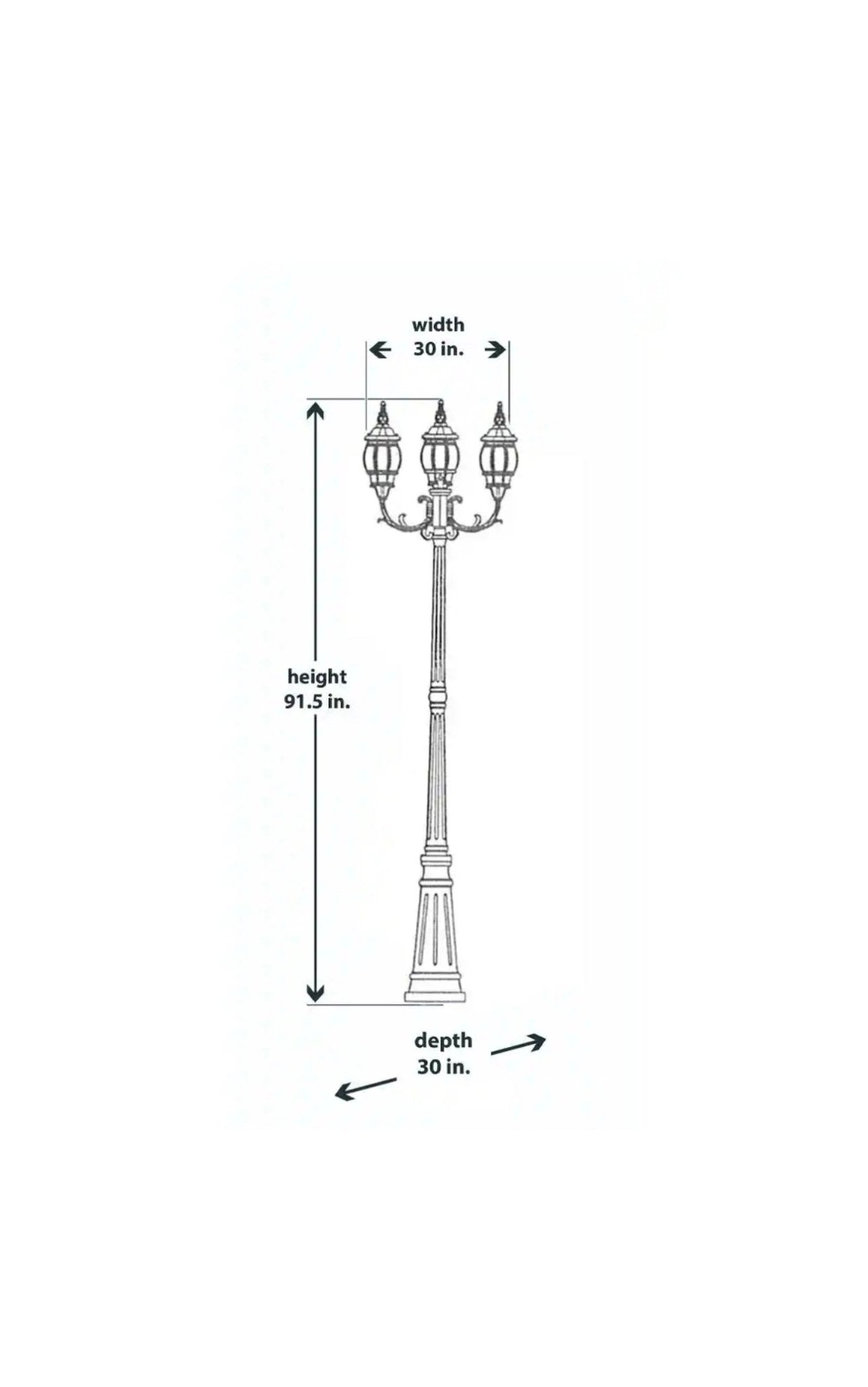 Light Post White - Custom Prop Rentals