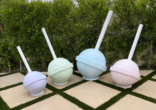 Lollipop Upside Down Pastel Mint Green 4ft - Custom Prop Rentals