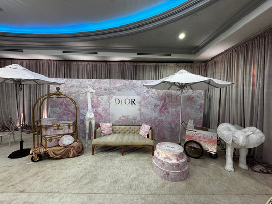 Miss Dior Backdrop Cafe Package - Custom Prop Rentals