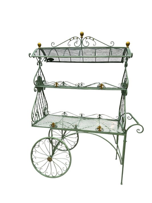 Multi Level Cart Mint Green - Custom Prop Rentals