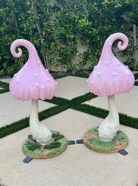 Mushroom Enchanted Pastel Pink - Custom Prop Rentals