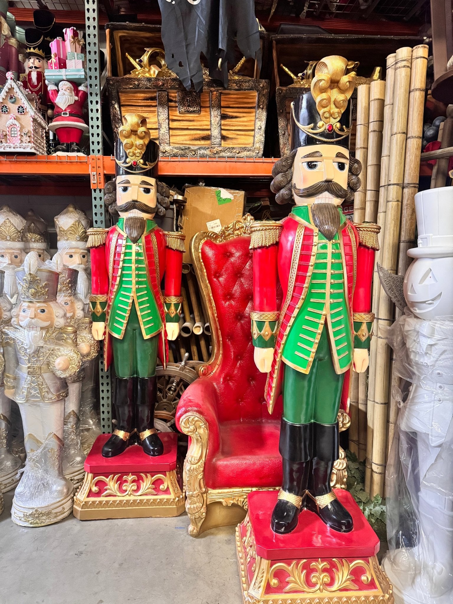 Nutcracker Red Green 8ft - Custom Prop Rentals