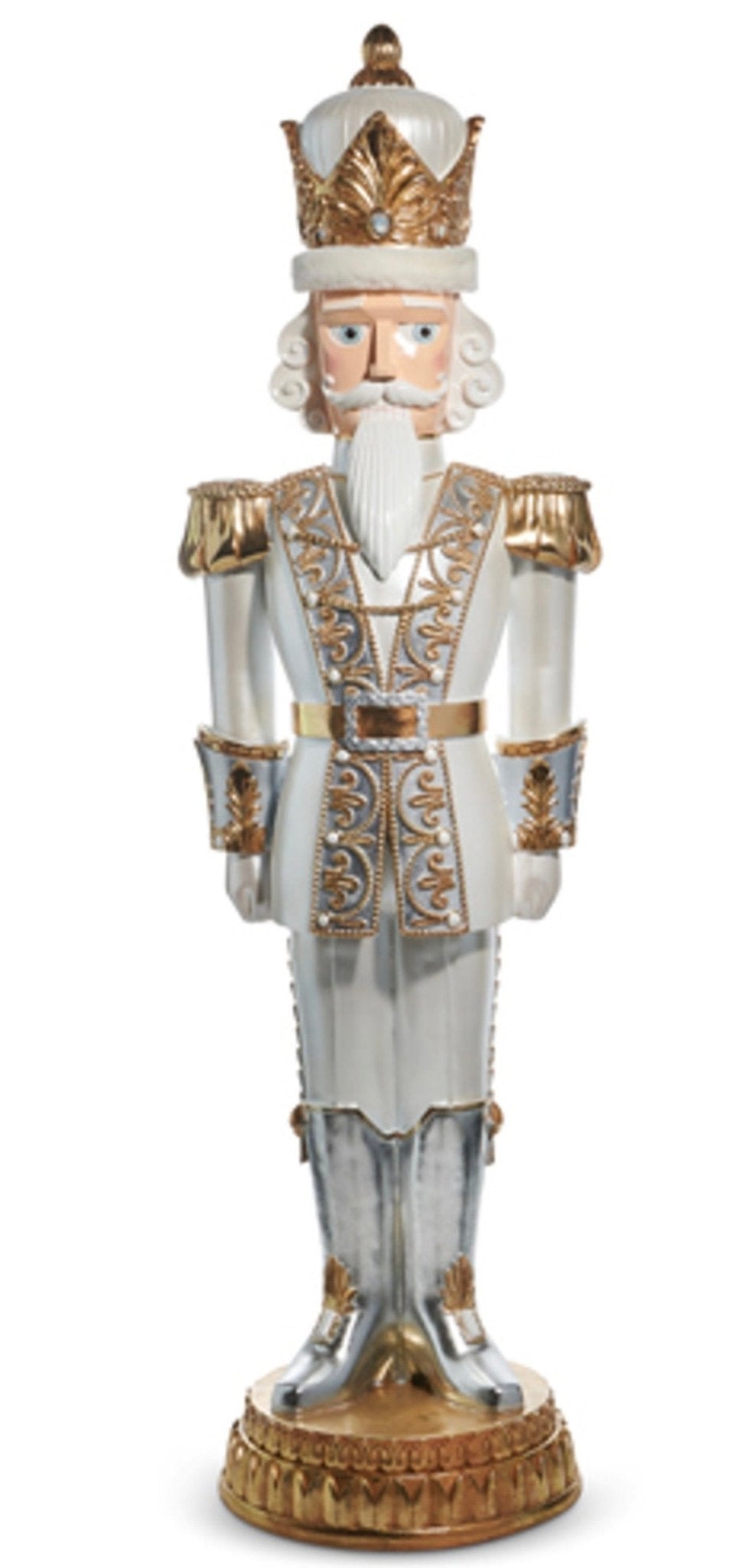Nutcracker White Gold Silver 6.5 ft - Custom Prop Rentals
