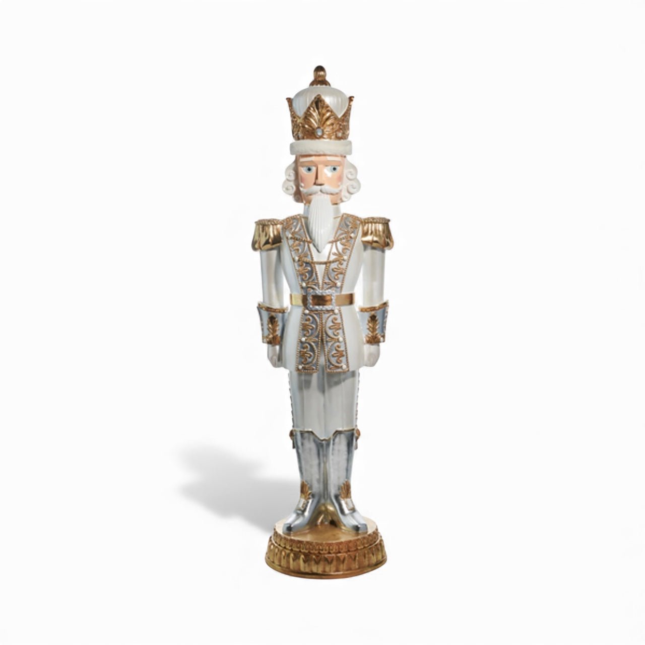 Nutcracker White Gold Silver 6.5 ft - Custom Prop Rentals