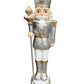Nutcracker White Gold Silver with Staff - Custom Prop Rentals