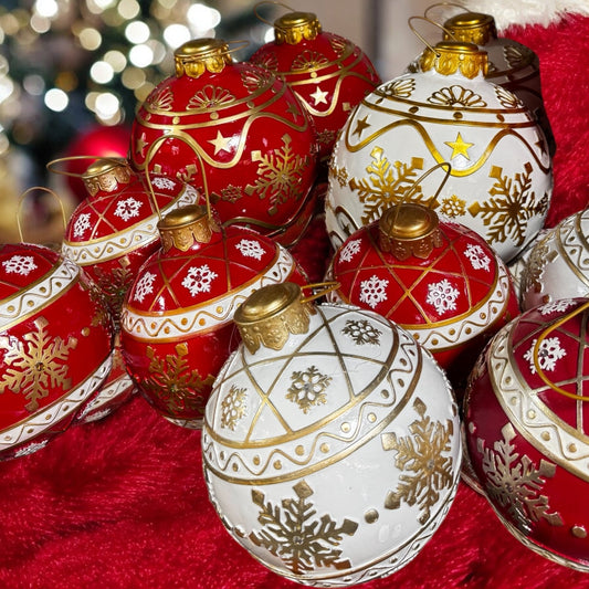 Ornament Red & Gold - Custom Prop Rentals