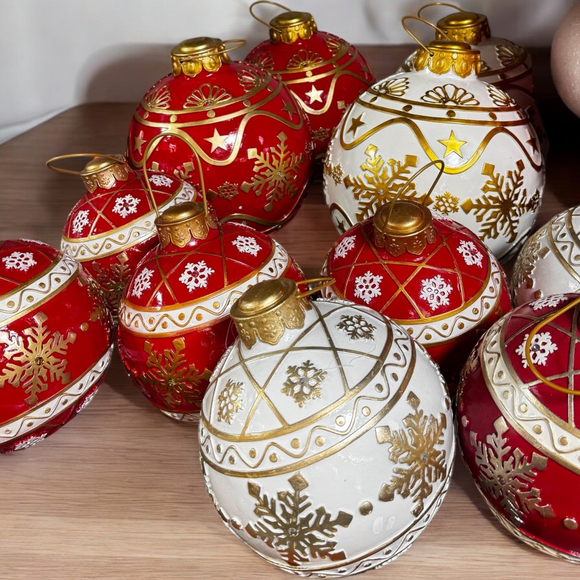Ornament Red & Gold - Custom Prop Rentals