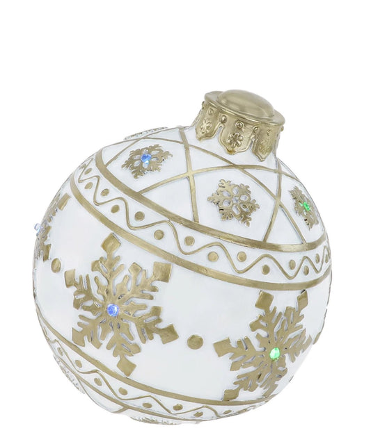 Ornament White & Gold - Custom Prop Rentals