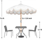 Outdoor Umbrella White Boho - Custom Prop Rentals