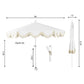 Outdoor Umbrella White Scallop - Custom Prop Rentals