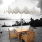 Outdoor Umbrella White Scallop - Custom Prop Rentals