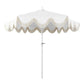 Outdoor Umbrella White Scallop - Custom Prop Rentals