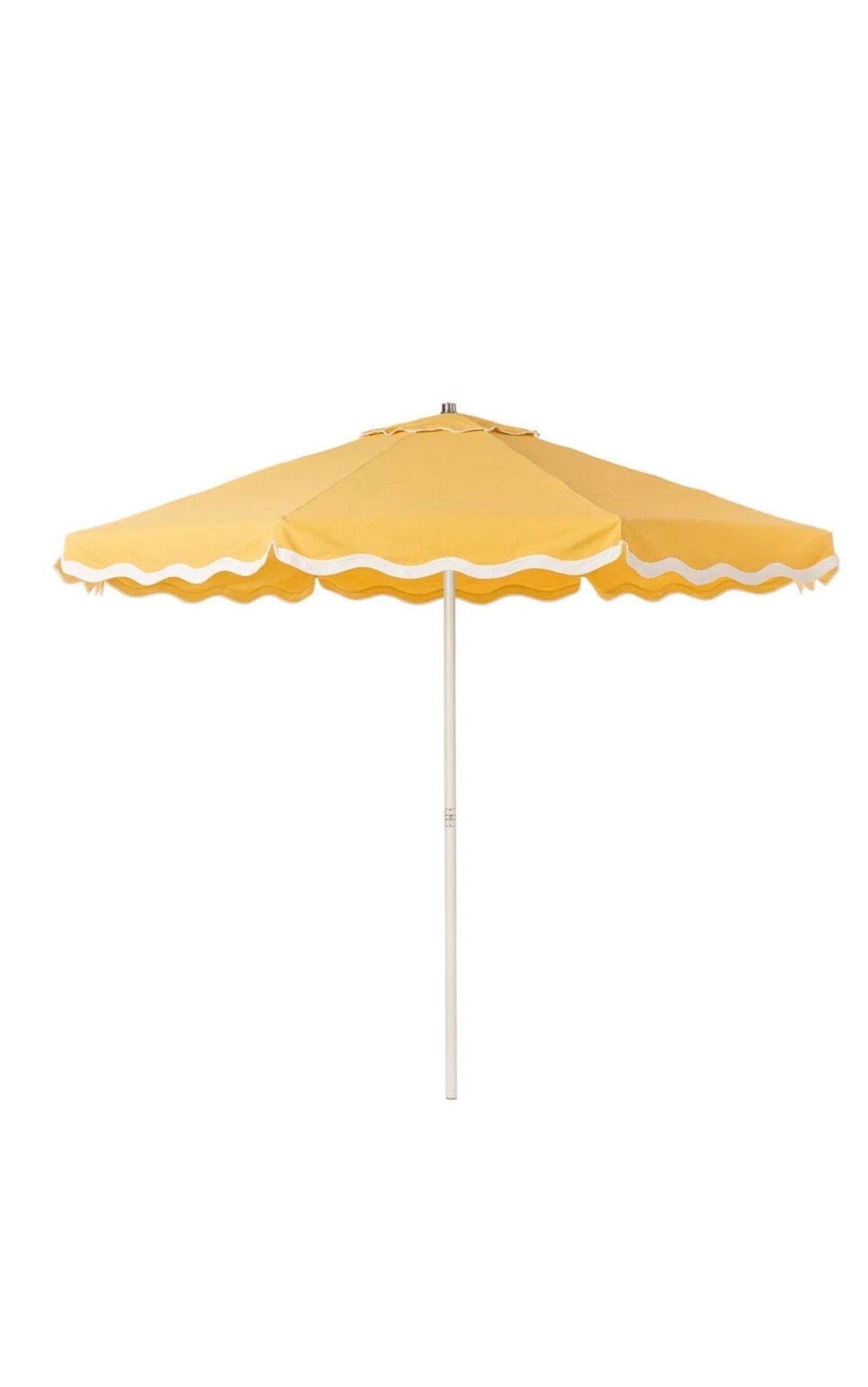 Outdoor Umbrella Yellow with Chairs - Custom Prop Rentals