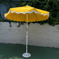 Outdoor Umbrella Yellow with Chairs - Custom Prop Rentals
