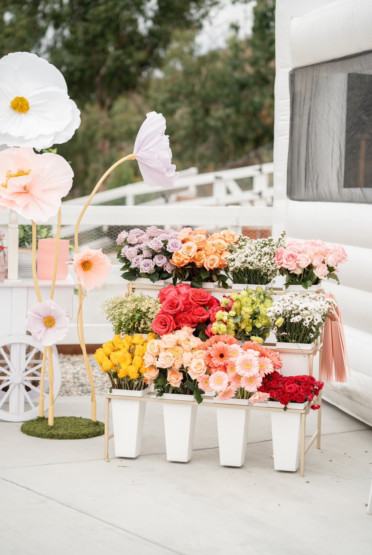 Paper Flower Trio - Custom Prop Rentals