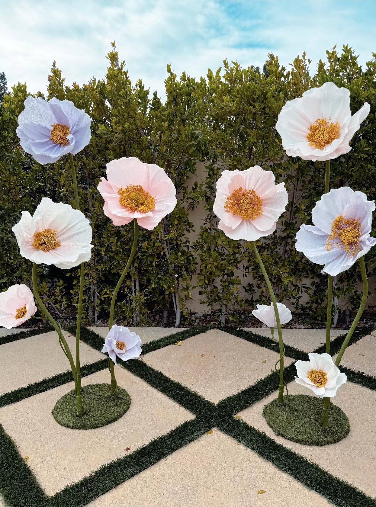 Paper Flower Trio - Custom Prop Rentals