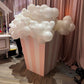 Popcorn Box Pink & White - Custom Prop Rentals