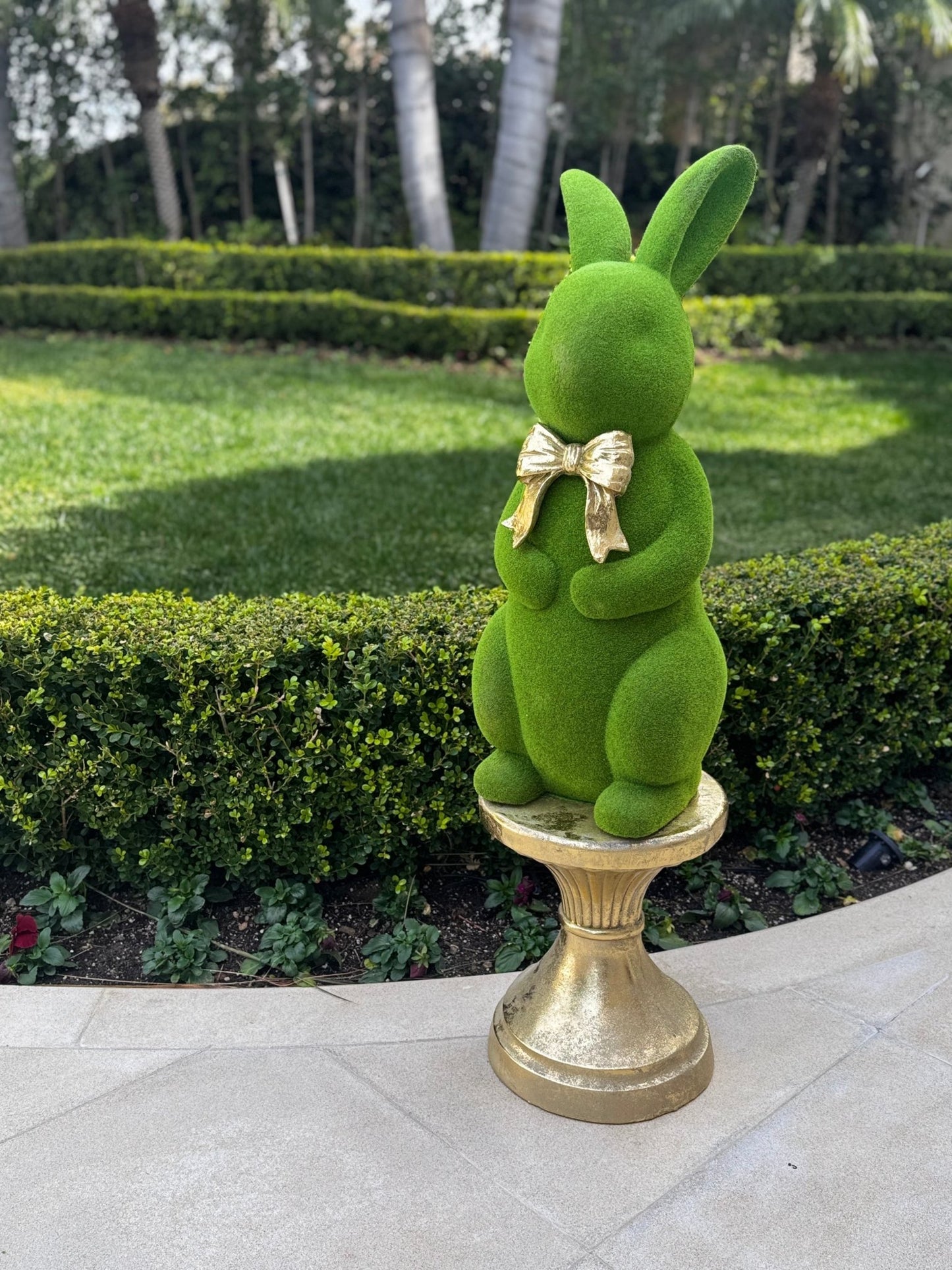 Rabbit on Gold Stand - Custom Prop Rentals