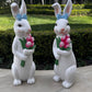 Rabbit with Flowers Pair - Custom Prop Rentals