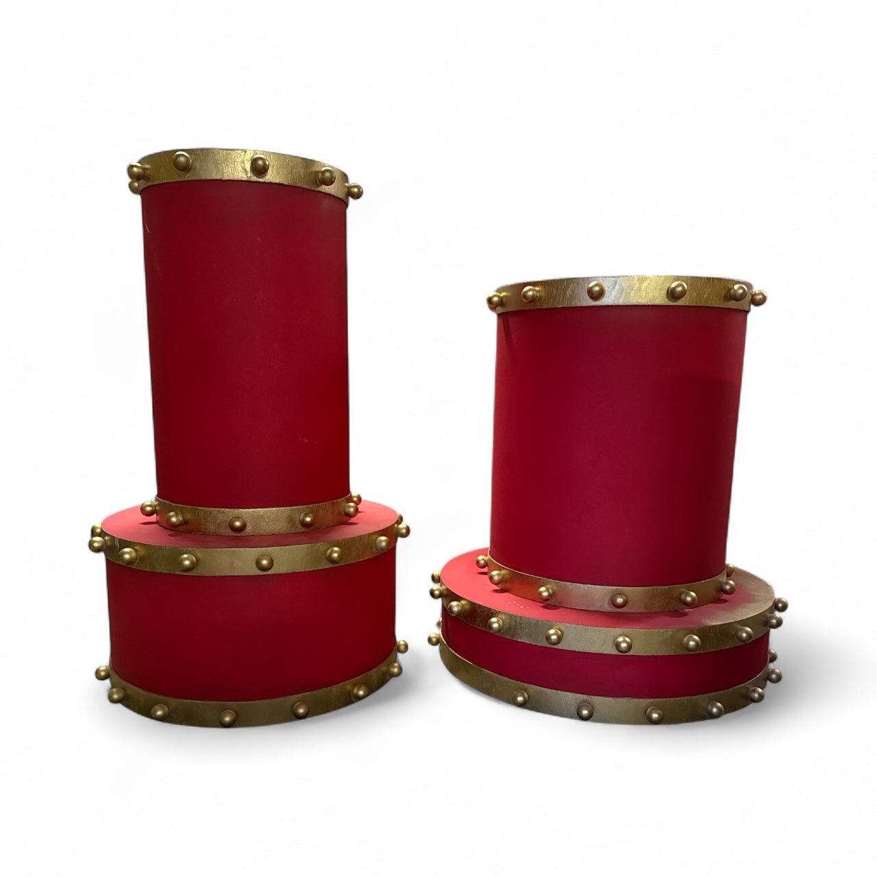Red & Gold 1 Cake Stand - Custom Prop Rentals