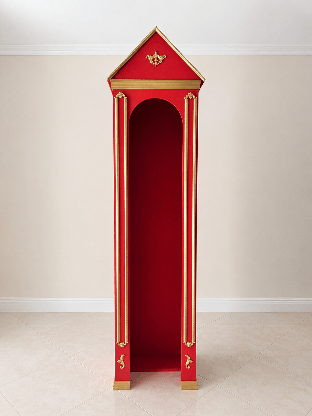 Red & Gold Sentry Box - Custom Prop Rentals