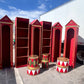 Red & Gold Shelf - Custom Prop Rentals